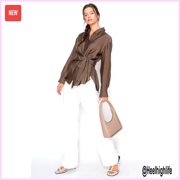 Small Curved Shoulder Bag Minimalist Underarm Crescent Handbag - Picture 2 of 7